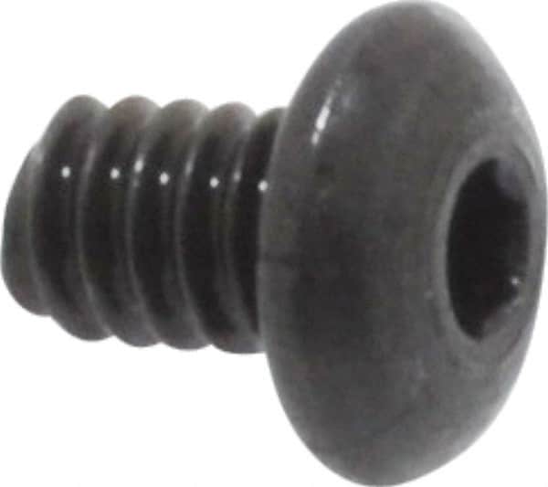 Value Collection - #2-56 UNC Hex Socket Drive, Button Screw - Alloy Steel, Black Oxide Finish, Fully Threaded, 1/8" Length Under Head - Americas Industrial Supply