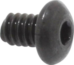 Value Collection - #2-56 UNC Hex Socket Drive, Button Screw - Alloy Steel, Black Oxide Finish, Fully Threaded, 1/8" Length Under Head - Americas Industrial Supply