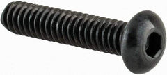Value Collection - #3-48 UNC Hex Socket Drive, Button Screw - Alloy Steel, Black Oxide Finish, Fully Threaded, 1/2" Length Under Head - Americas Industrial Supply