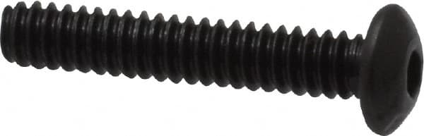 Value Collection - #4-40 UNC Hex Socket Drive, Button Screw - Alloy Steel, Black Oxide Finish, Fully Threaded, 5/8" Length Under Head - Americas Industrial Supply