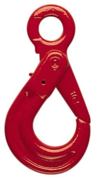 Pewag - 18,100 Lb Capacity, Chain Grade 80, Alloy Steel Eye Hook - 2.64" Hook Throat, 10" Reach, 1-31/32" Eye ID, 5/8" Chain Diam, Dacromet - Americas Industrial Supply