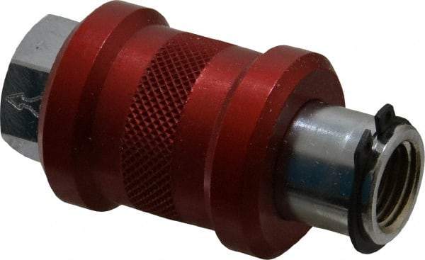 Legris - 1/4" Pipe, FNPT x FNPT, Nickel Plated Brass Standard Slide Valve - 230 Max psi, Anodized Aluminum Sleeve - Americas Industrial Supply