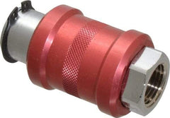 Legris - 1/2" Pipe, FNPT x FNPT, Nickel Plated Brass Standard Slide Valve - 230 Max psi, Anodized Aluminum Sleeve - Americas Industrial Supply