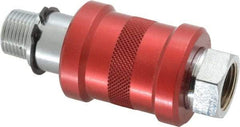 Legris - 3/8" Pipe, MNPT x FNPT, Nickel Plated Brass Standard Slide Valve - 230 Max psi, Anodized Aluminum Sleeve - Americas Industrial Supply