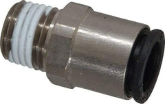 Legris - 10mm Outside Diam, 1/4 NPT, Nickel Plated Brass Push-to-Connect Tube Male Connector - 290 Max psi, Tube to Male NPT Connection, Buna Nitrile O-Ring - Americas Industrial Supply