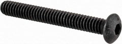 Value Collection - #5-40 UNC Hex Socket Drive, Button Screw - Alloy Steel, Black Oxide Finish, Fully Threaded, 1" Length Under Head - Americas Industrial Supply