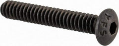 Value Collection - #6-32 UNC Hex Socket Drive, Button Screw - Alloy Steel, Black Oxide Finish, Fully Threaded, 7/8" Length Under Head - Americas Industrial Supply