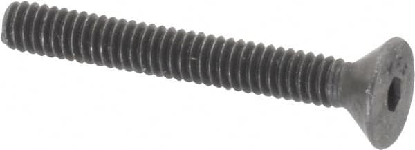 Value Collection - #5-40 UNC Hex Socket Drive, 82° Flat Screw - Alloy Steel, Black Oxide Finish, Fully Threaded, 1" OAL - Americas Industrial Supply