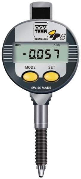 TESA Brown & Sharpe - 0 to 12.5mm Range, 0.0005" Graduation, Electronic Drop Indicator - Accurate to 20µ, English & Metric System, Digital Display - Americas Industrial Supply