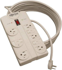 Tripp-Lite - 8 Outlets, 120 VAC15 Amps, 25' Cord, Power Outlet Strip - Floor, Keyhole Mount, 5-15 NEMA Configuration, 1.51" Strip - Americas Industrial Supply