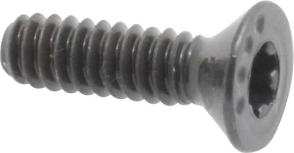 Camcar - #6-32 UNC Torx Plus Drive, 82° Flat Screw - Alloy Steel, Black Oxide Finish, Fully Threaded, 1/2" OAL - Americas Industrial Supply