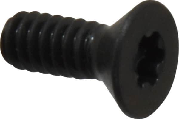 Camcar - #10-24 UNC Torx Plus Drive, 82° Flat Screw - Alloy Steel, Black Oxide Finish, Fully Threaded, 1/2" OAL - Americas Industrial Supply