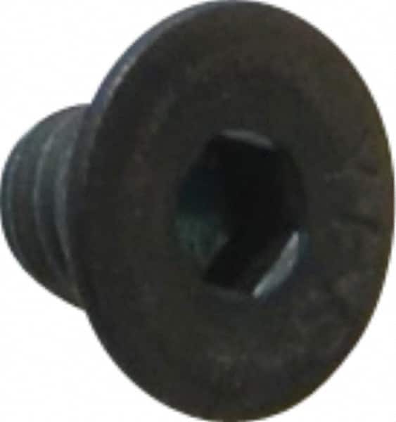 Value Collection - #10-32 UNF Hex Socket Drive, 82° Flat Screw - Alloy Steel, Black Oxide Finish, Fully Threaded, 1/4" OAL - Americas Industrial Supply