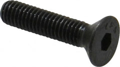 Value Collection - #10-32 UNF Hex Socket Drive, 82° Flat Screw - Alloy Steel, Black Oxide Finish, Fully Threaded, 7/8" OAL - Americas Industrial Supply