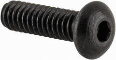 Value Collection - #2-56 UNC Hex Socket Drive, Button Screw - Alloy Steel, Black Oxide Finish, Fully Threaded, 5/16" Length Under Head - Americas Industrial Supply