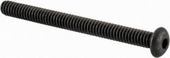 Value Collection - #2-56 UNC Hex Socket Drive, Button Screw - Alloy Steel, Black Oxide Finish, Fully Threaded, 1" Length Under Head - Americas Industrial Supply