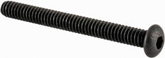 Value Collection - #3-48 UNC Hex Socket Drive, Button Screw - Alloy Steel, Black Oxide Finish, Fully Threaded, 1" Length Under Head - Americas Industrial Supply