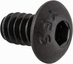 Value Collection - #10-24 UNC Hex Socket Drive, Button Screw - Alloy Steel, Black Oxide Finish, Fully Threaded, 5/16" Length Under Head - Americas Industrial Supply