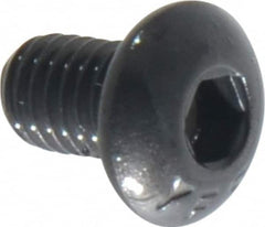 Value Collection - #10-32 UNF Hex Socket Drive, Button Screw - Alloy Steel, Black Oxide Finish, Fully Threaded, 5/16" Length Under Head - Americas Industrial Supply