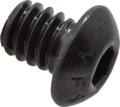Value Collection - 1/4-20 UNC Hex Socket Drive, Button Screw - Alloy Steel, Black Oxide Finish, Fully Threaded, 5/16" Length Under Head - Americas Industrial Supply
