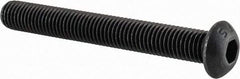 Value Collection - 1/4-28 UNF Hex Socket Drive, Button Screw - Alloy Steel, Black Oxide Finish, Fully Threaded, 2" Length Under Head - Americas Industrial Supply