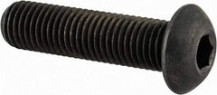 Value Collection - 5/16-24 UNF Hex Socket Drive, Button Screw - Alloy Steel, Black Oxide Finish, Fully Threaded, 1-1/4" Length Under Head - Americas Industrial Supply