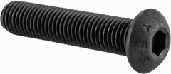 Value Collection - 5/16-24 UNF Hex Socket Drive, Button Screw - Alloy Steel, Black Oxide Finish, Fully Threaded, 1-1/2" Length Under Head - Americas Industrial Supply