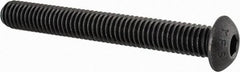Value Collection - 3/8-16 UNC Hex Socket Drive, Button Screw - Alloy Steel, Black Oxide Finish, Fully Threaded, 3" Length Under Head - Americas Industrial Supply