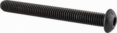 Value Collection - 3/8-16 UNC Hex Socket Drive, Button Screw - Alloy Steel, Black Oxide Finish, Fully Threaded, 3-1/2" Length Under Head - Americas Industrial Supply