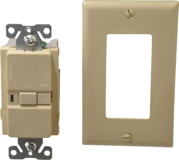 Cooper Wiring Devices - 1 Phase, 5-15R NEMA, 125 VAC, 15 Amp, Self Grounding, GFCI Receptacle - 2 Pole, Back and Side Wiring, Specification Grade - Americas Industrial Supply