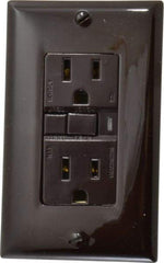 Cooper Wiring Devices - 1 Phase, 5-15R NEMA, 125 VAC, 15 Amp, Self Grounding, GFCI Receptacle - 2 Pole, Back and Side Wiring, Tamper Resistant, Specification Grade - Americas Industrial Supply