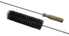 Schaefer Brush - 2-1/8" Diam, 7" Bristle Length, Boiler & Furnace Fiber Brush - Standard Wood Handle, 48" OAL - Americas Industrial Supply