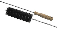 Schaefer Brush - 3" Diam, 6" Bristle Length, Boiler & Furnace Fiber & Hair Brush - Standard Wood Handle, 27" OAL - Americas Industrial Supply