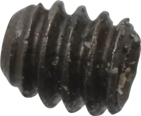 Made in USA - #2-56 UNC, 3/32" Length Under Head, Cup Point Set Screw - Grade 8 Alloy Steel, 0.035" Key - Americas Industrial Supply
