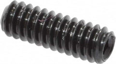 Made in USA - #2-56 UNC, 1/4" Length Under Head, Cup Point Set Screw - Grade 8 Alloy Steel, 0.035" Key - Americas Industrial Supply