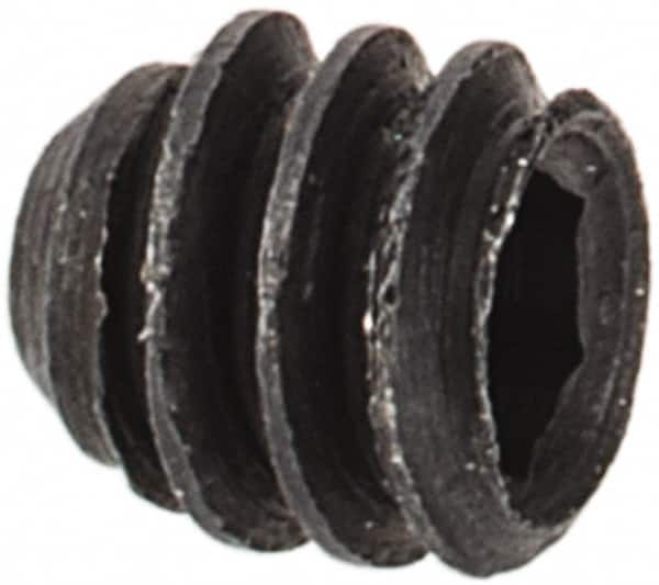 Made in USA - #3-48 UNC, 3/32" Length Under Head, Cup Point Set Screw - Grade 8 Alloy Steel, 0.05" Key - Americas Industrial Supply