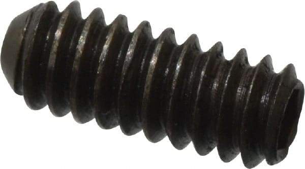Made in USA - #3-48 UNC, 1/4" Length Under Head, Cup Point Set Screw - Grade 8 Alloy Steel, 0.05" Key - Americas Industrial Supply