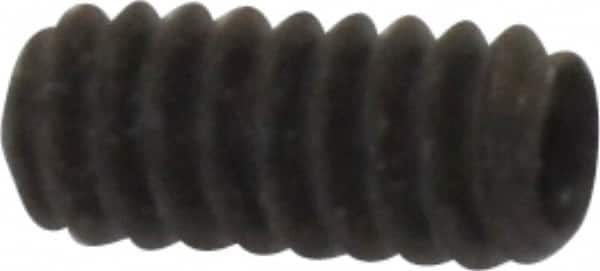 Made in USA - #4-40 UNC, 1/4" Length Under Head, Cup Point Set Screw - Grade 8 Alloy Steel, 0.05" Key - Americas Industrial Supply