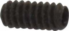 Made in USA - #4-40 UNC, 1/4" Length Under Head, Cup Point Set Screw - Grade 8 Alloy Steel, 0.05" Key - Americas Industrial Supply