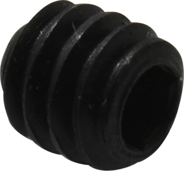 Made in USA - #5-40 UNC, 1/8" Length Under Head, Cup Point Set Screw - Grade 8 Alloy Steel, 1/16" Key - Americas Industrial Supply