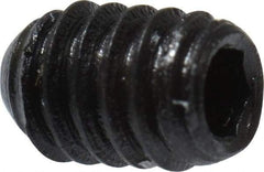 Made in USA - #5-40 UNC, 3/16" Length Under Head, Cup Point Set Screw - Grade 8 Alloy Steel, 1/16" Key - Americas Industrial Supply