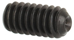 Made in USA - #5-40 UNC, 1/4" Length Under Head, Cup Point Set Screw - Grade 8 Alloy Steel, 1/16" Key - Americas Industrial Supply