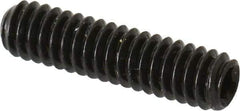 Made in USA - #5-40 UNC, 1/2" Length Under Head, Cup Point Set Screw - Grade 8 Alloy Steel, 1/16" Key - Americas Industrial Supply