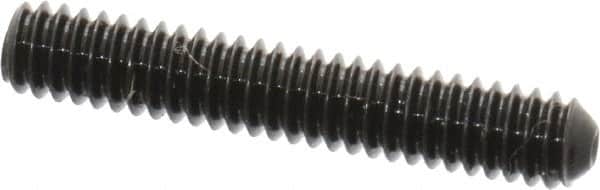 Made in USA - #5-40 UNC, 3/4" Length Under Head, Cup Point Set Screw - Grade 8 Alloy Steel, 1/16" Key - Americas Industrial Supply