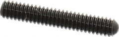 Made in USA - #5-40 UNC, 3/4" Length Under Head, Cup Point Set Screw - Grade 8 Alloy Steel, 1/16" Key - Americas Industrial Supply