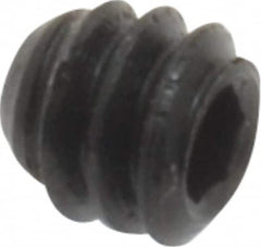 Made in USA - #6-32 UNC, 1/8" Length Under Head, Cup Point Set Screw - Grade 8 Alloy Steel, 1/16" Key - Americas Industrial Supply