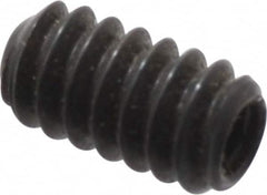 Made in USA - #6-32 UNC, 1/4" Length Under Head, Cup Point Set Screw - Grade 8 Alloy Steel, 1/16" Key - Americas Industrial Supply