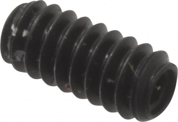 Made in USA - #6-32 UNC, 5/16" Length Under Head, Cup Point Set Screw - Grade 8 Alloy Steel, 1/16" Key - Americas Industrial Supply
