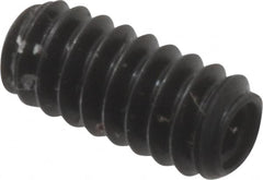 Made in USA - #6-32 UNC, 5/16" Length Under Head, Cup Point Set Screw - Grade 8 Alloy Steel, 1/16" Key - Americas Industrial Supply