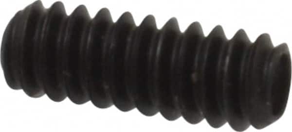 Made in USA - #6-32 UNC, 3/8" Length Under Head, Cup Point Set Screw - Grade 8 Alloy Steel, 1/16" Key - Americas Industrial Supply